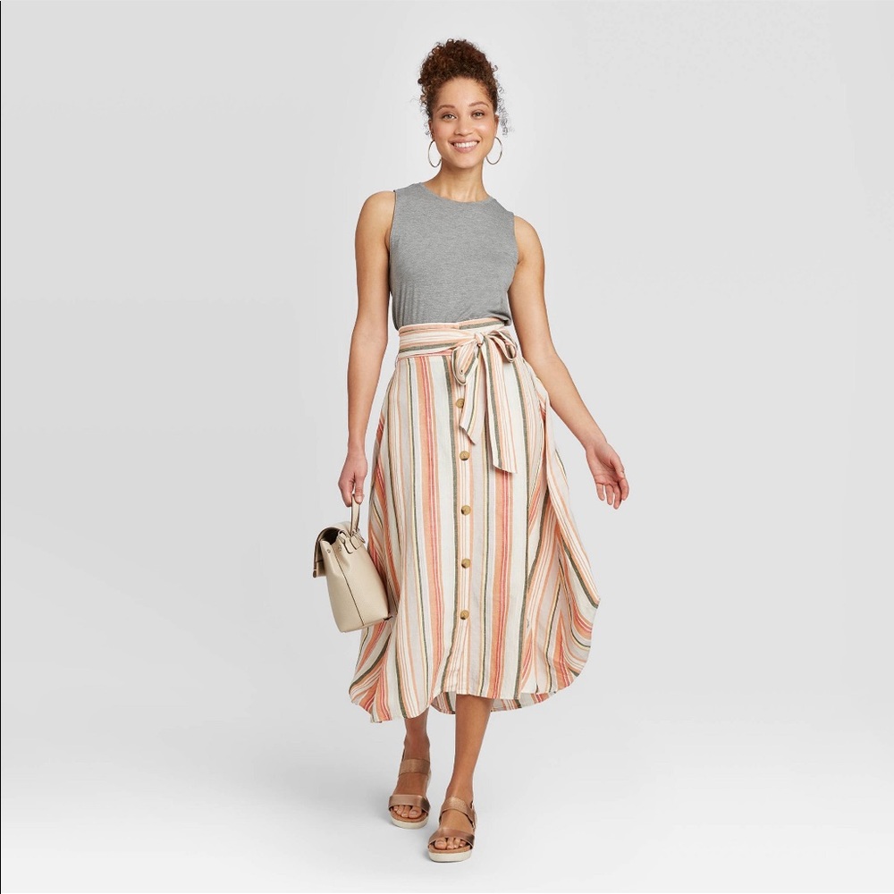 A New Day Linen Blend Skirt